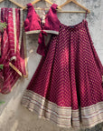 Burgundy Lehenga Set