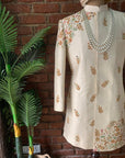 Swan Embroidered Sherwani Set
