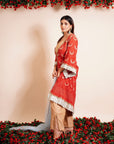 Carmine Red Kaftaan Kurta Set