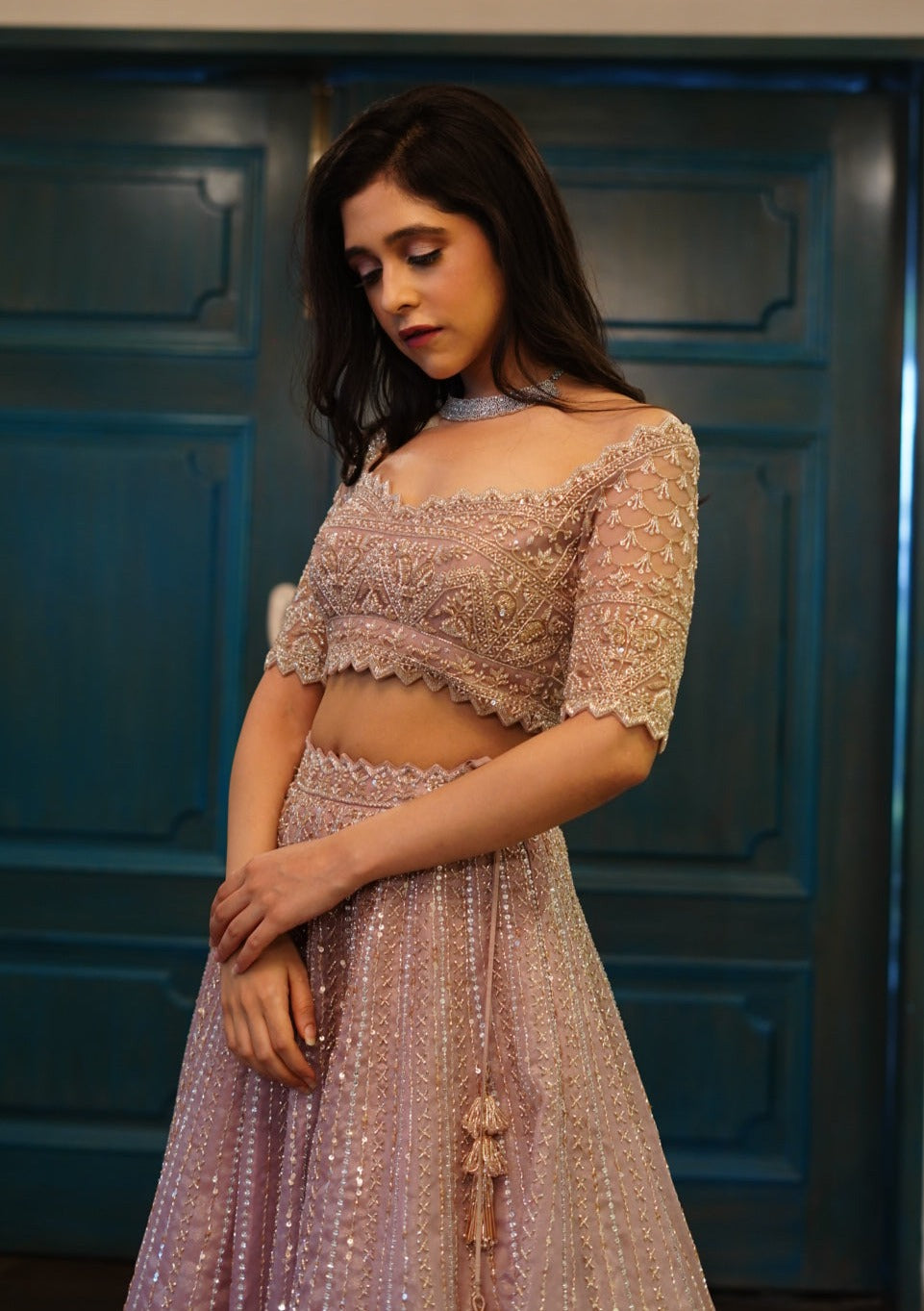 Champagne Lehenga