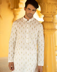 Chanderi Foil Print Kurta Set
