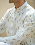 Chanderi Foil Print Kurta Set