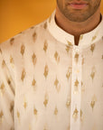 Chanderi Foil Print Kurta Set