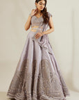 Charlotte Blue Jali Embellished Lehenga
