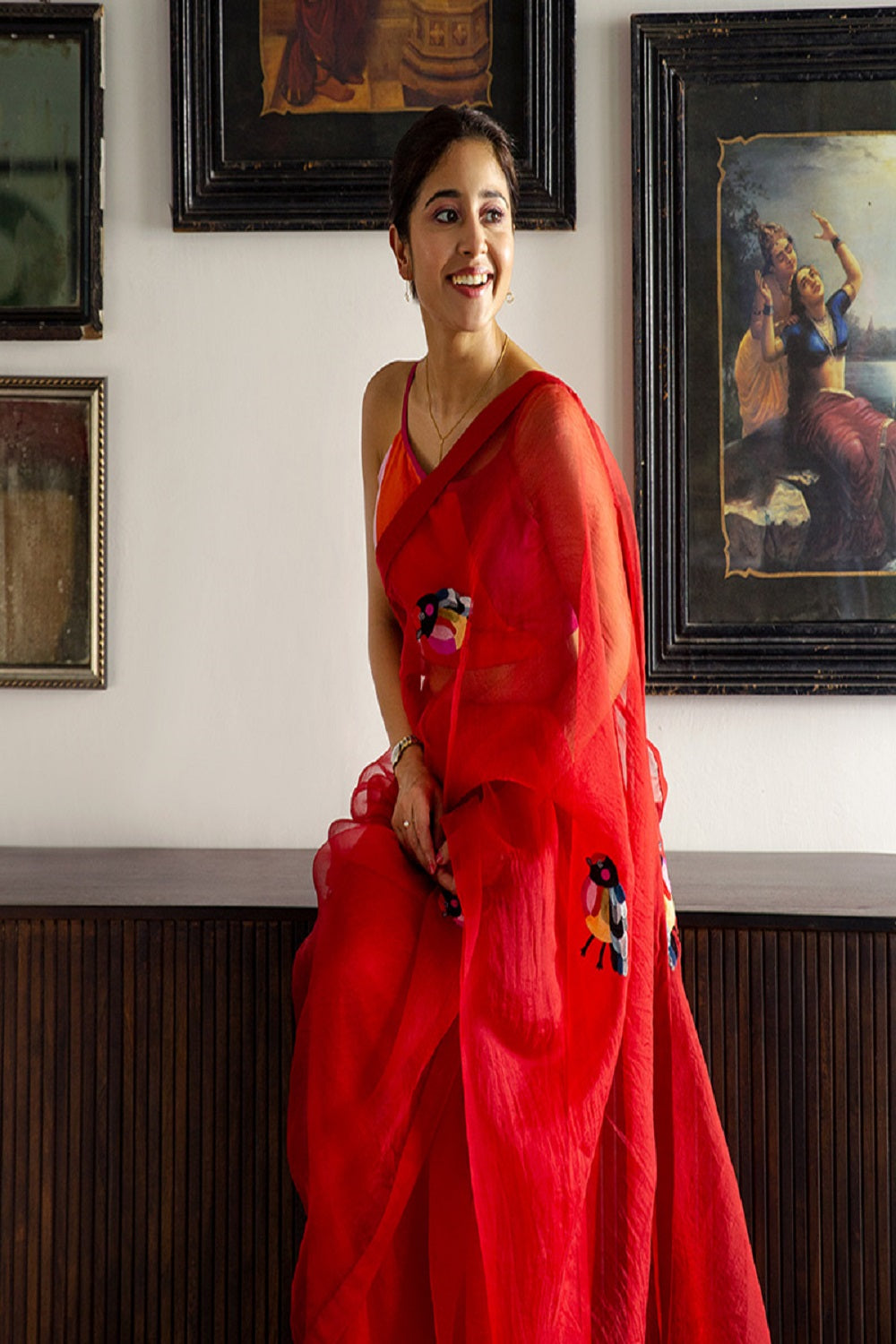 Chidiya Silk Organza Saree