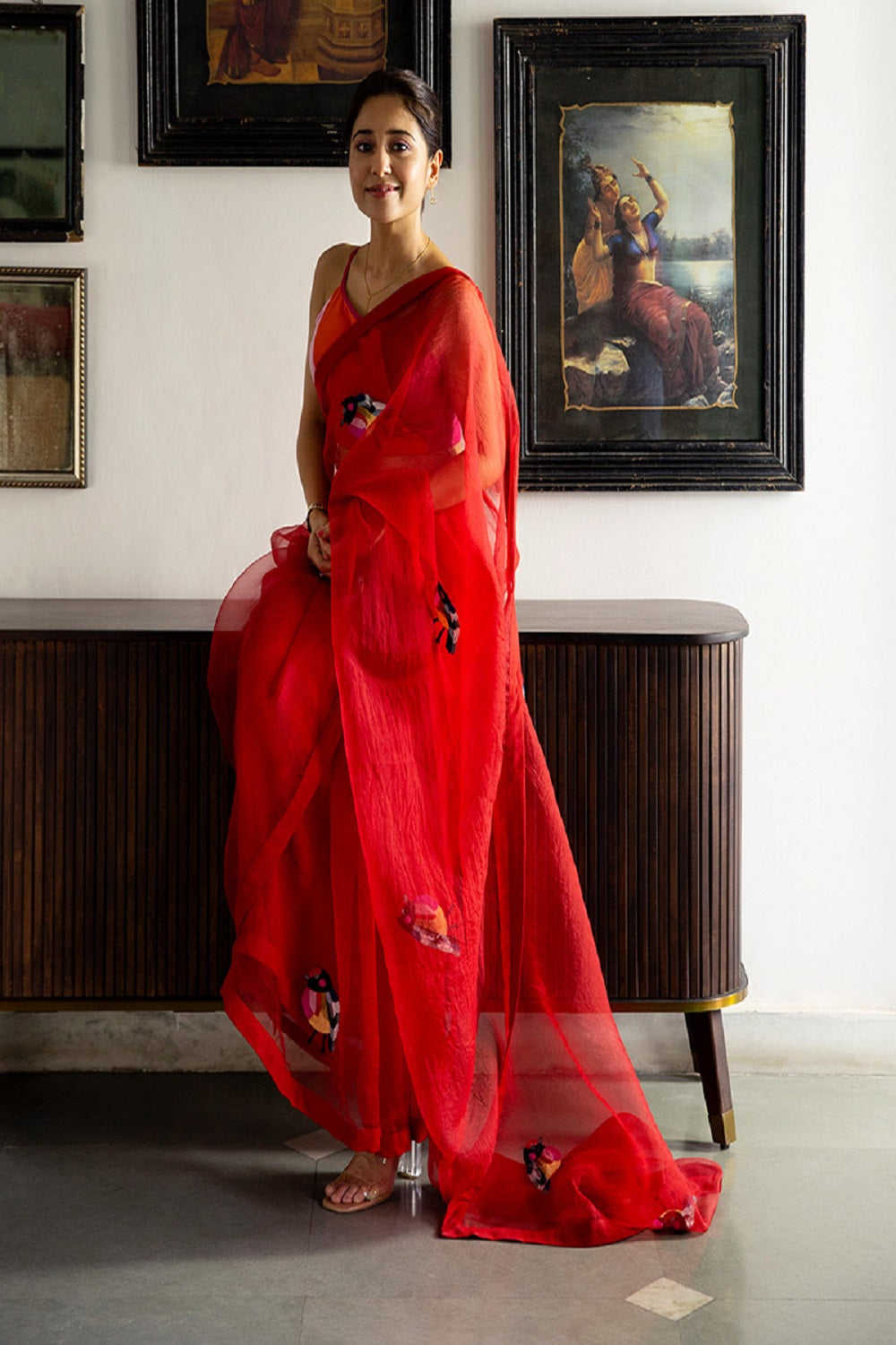 Chidiya Silk Organza Saree