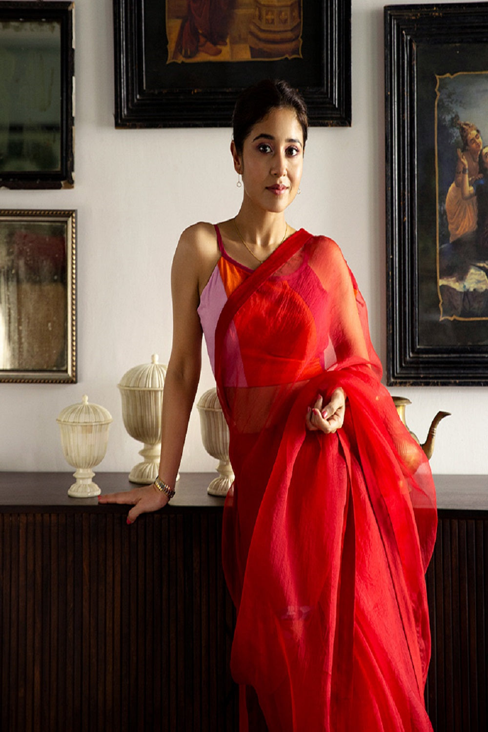 Chidiya Silk Organza Saree