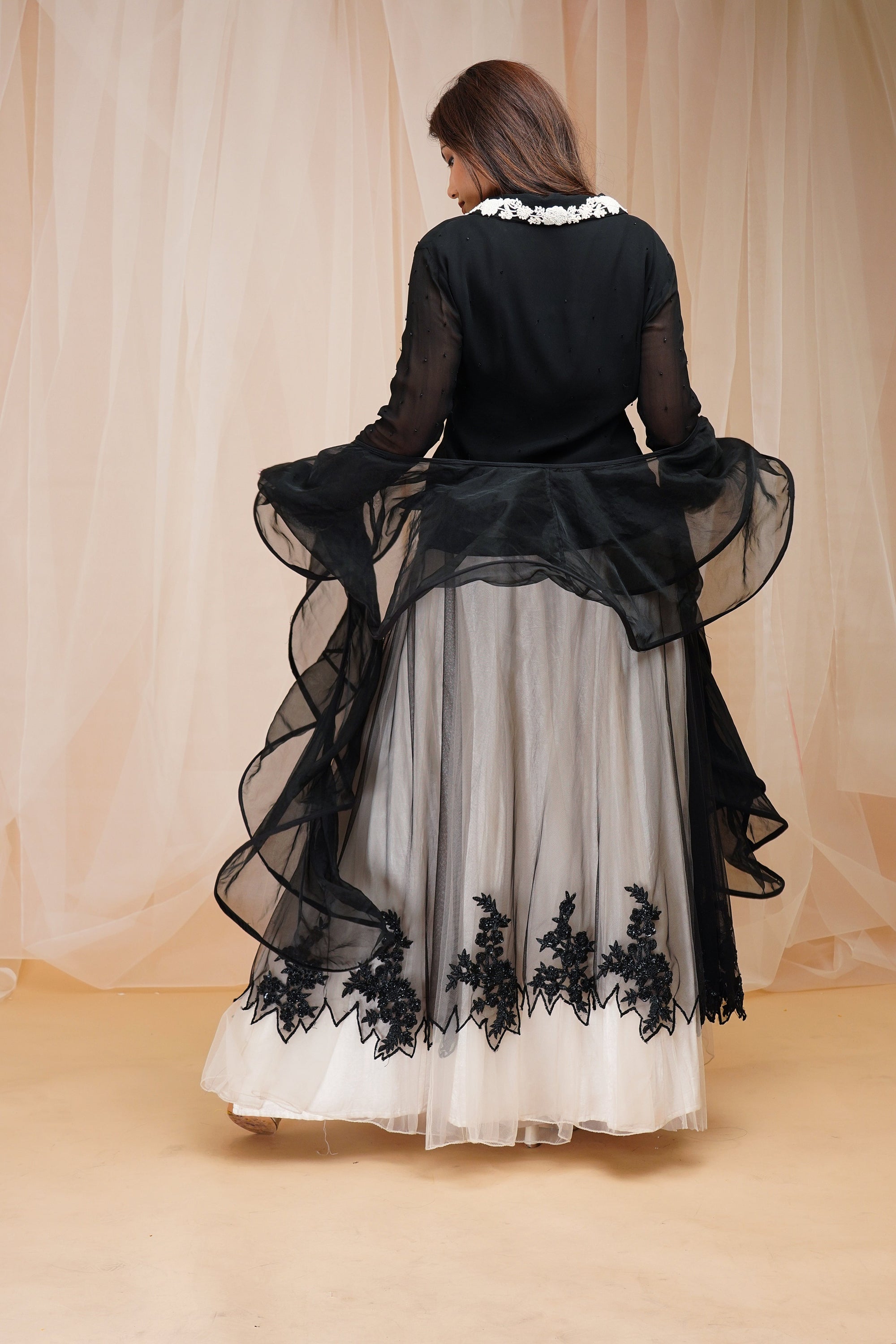 Cotton White Skirt Set