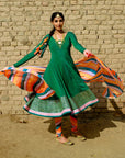 Crepe Anarkali Kalidar Suit Set
