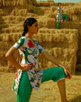 Crepe Printed Kurta and Dhoti Pants Set
