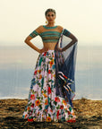 Crepe Printed Lehenga Set