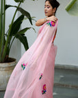 Daisy Blush Pink Organza Saree