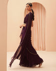 Deep Wine Saree