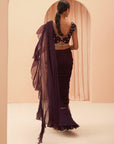 Deep Wine Saree