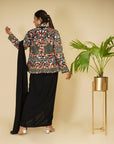 Drape Saree with Blazer and Bustier