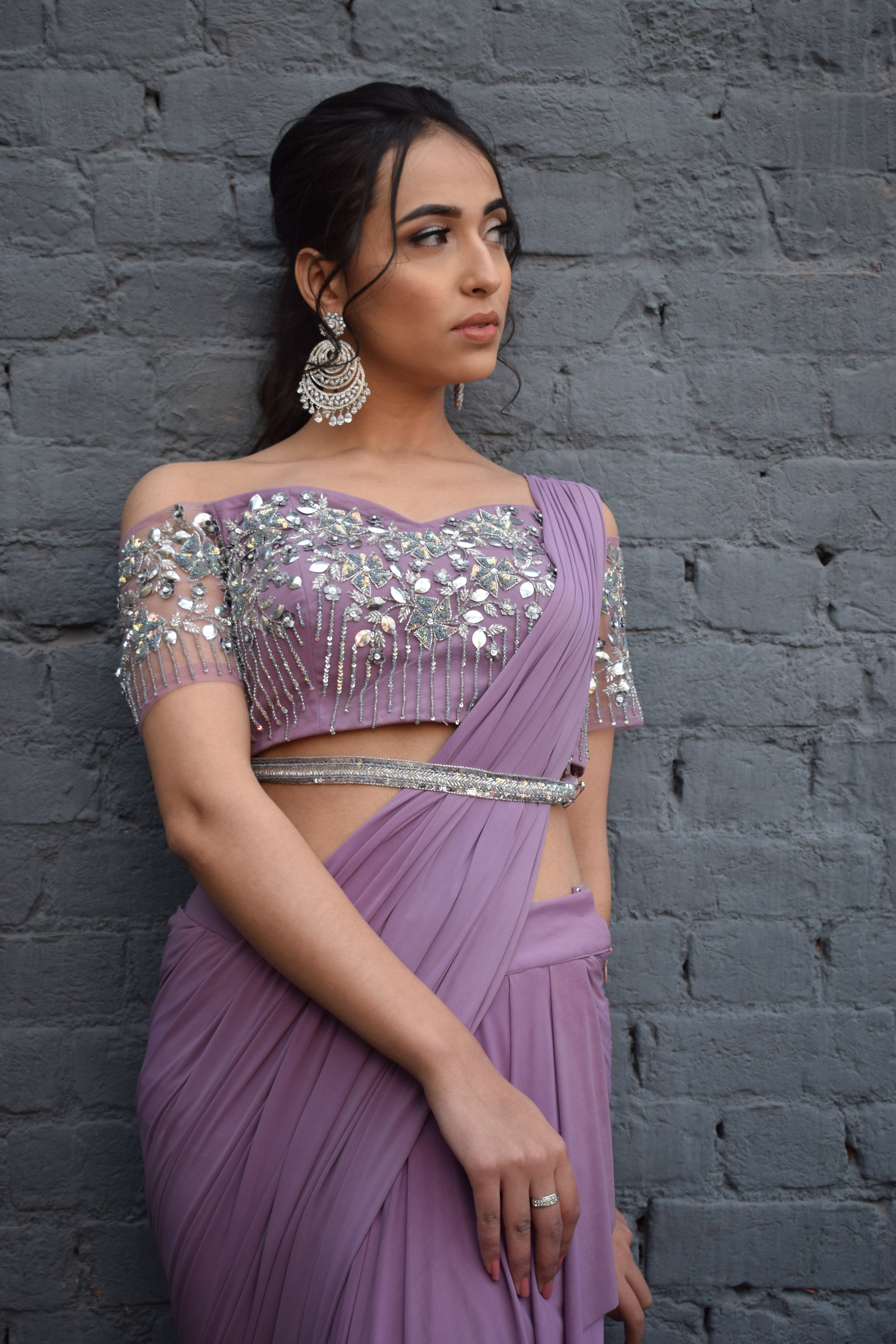 Dream Lilac Drape Saree