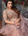 Dusty Rose Glamour Lehenga Set