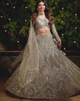 Elan Ash Grey Bridal Lehenga - bridal lehenga Canada