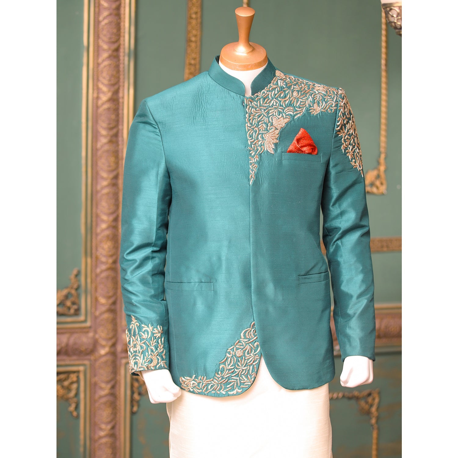embroidered coat , prince coat