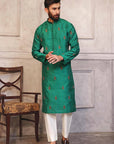 green kurta for men , indian attire for men
