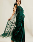 Emerald Green Saree - dark green saree Australia