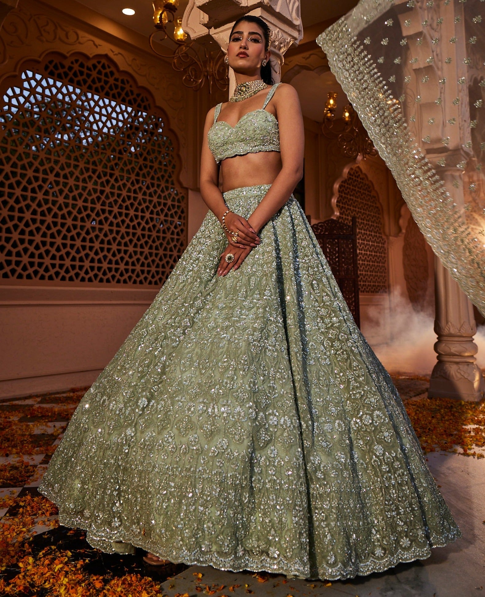 Firoza Embroidered Lehenga
