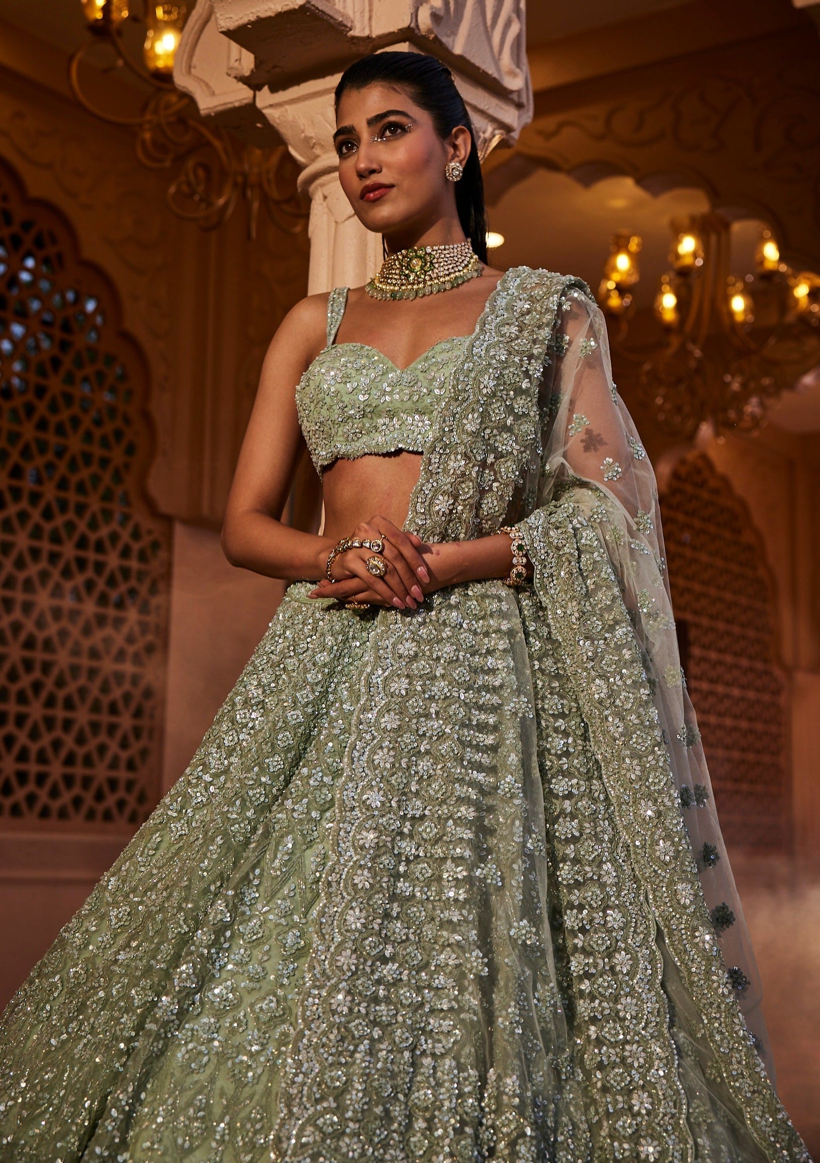 Firoza Embroidered Lehenga