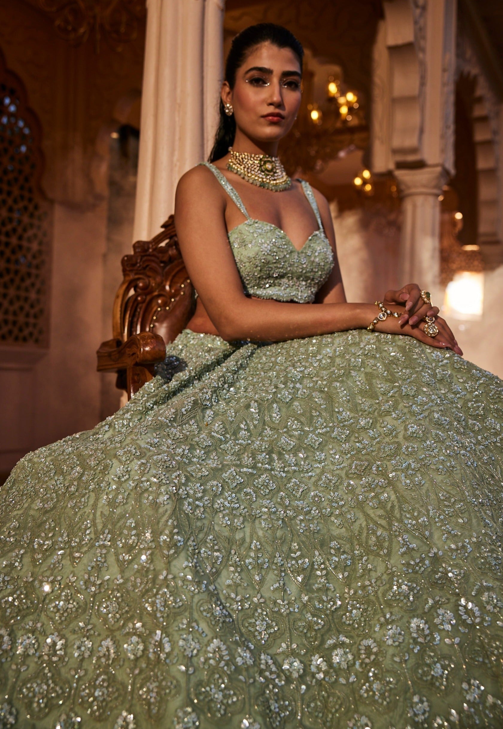 Firoza Embroidered Lehenga