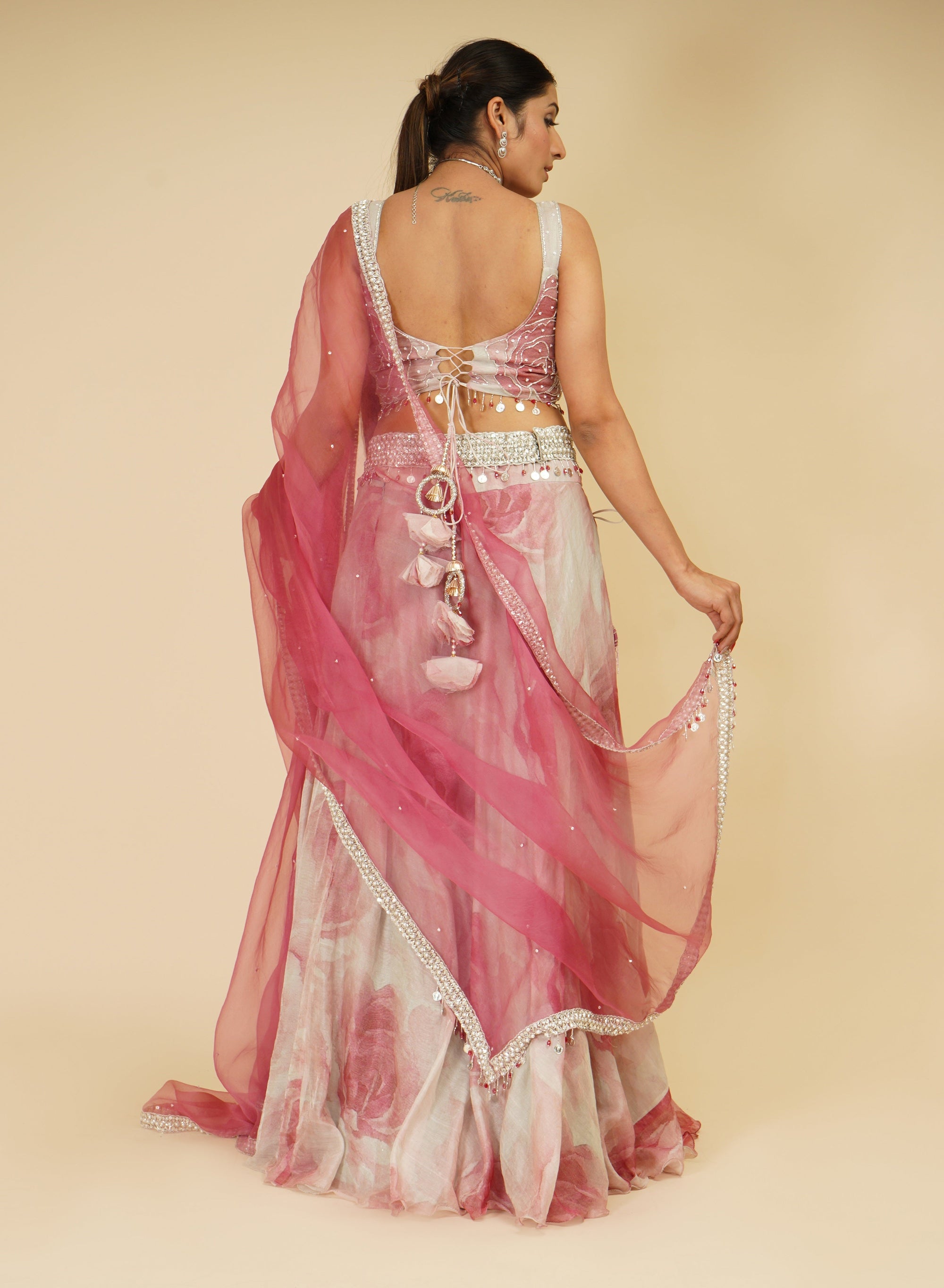 Flamingo Pink Lehenga Set
