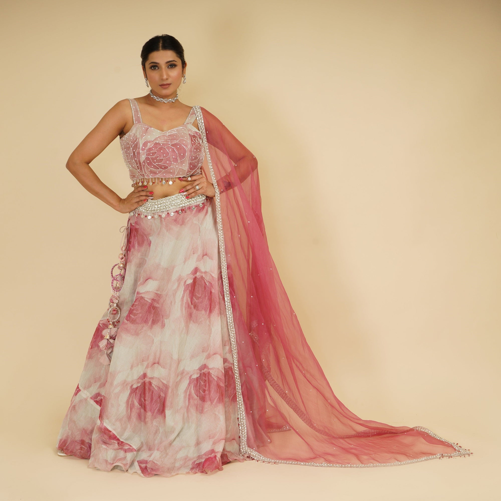 Flamingo Pink Lehenga Set