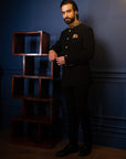 black dress , indian attire for men