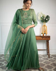 Fresh Green Anarkali Suit - green anarkali