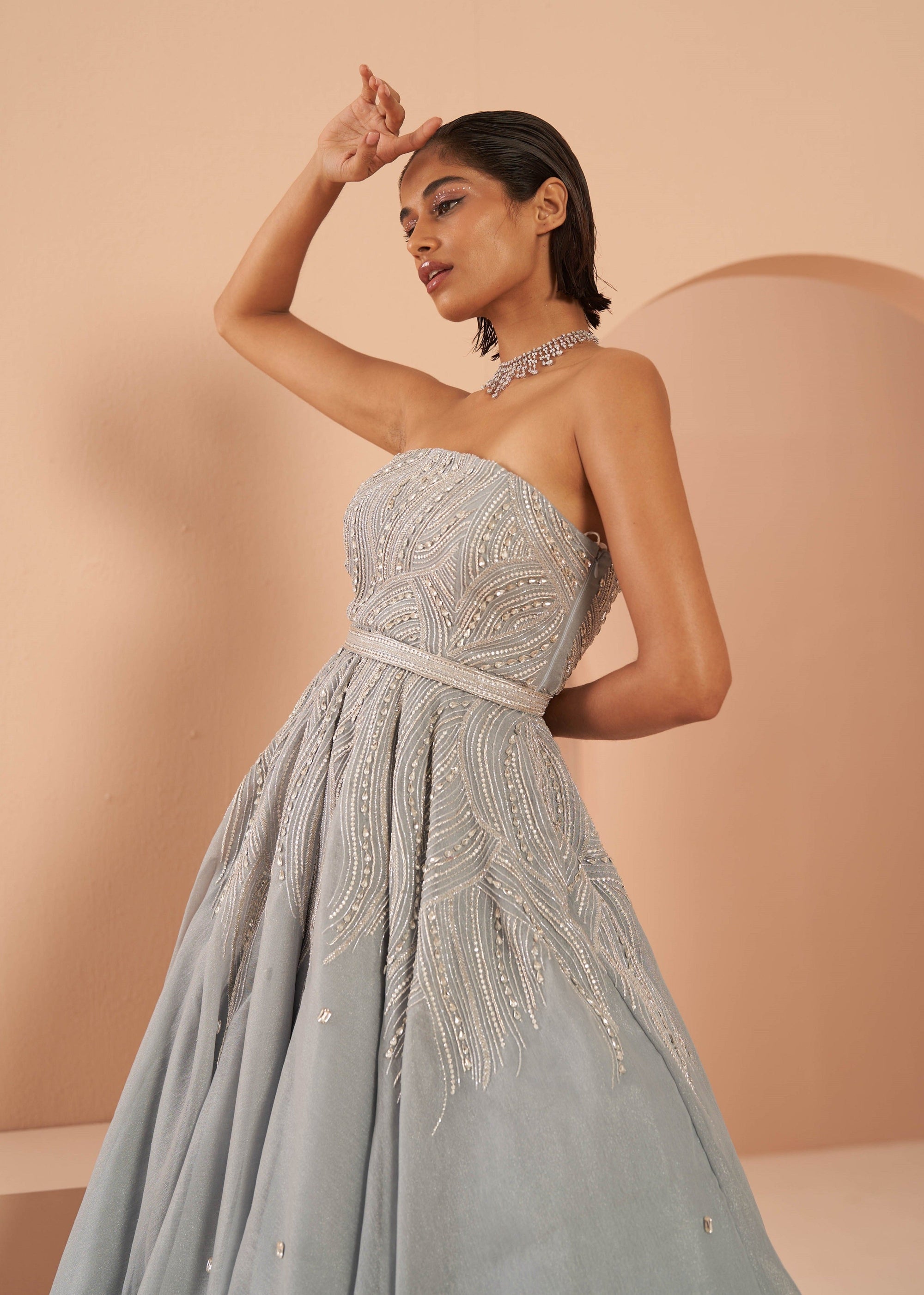 Frozen Crystal Gown - indian gown