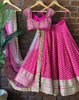 Fuchsia Pink Sharmily Work Lehenga Set - indian garb women