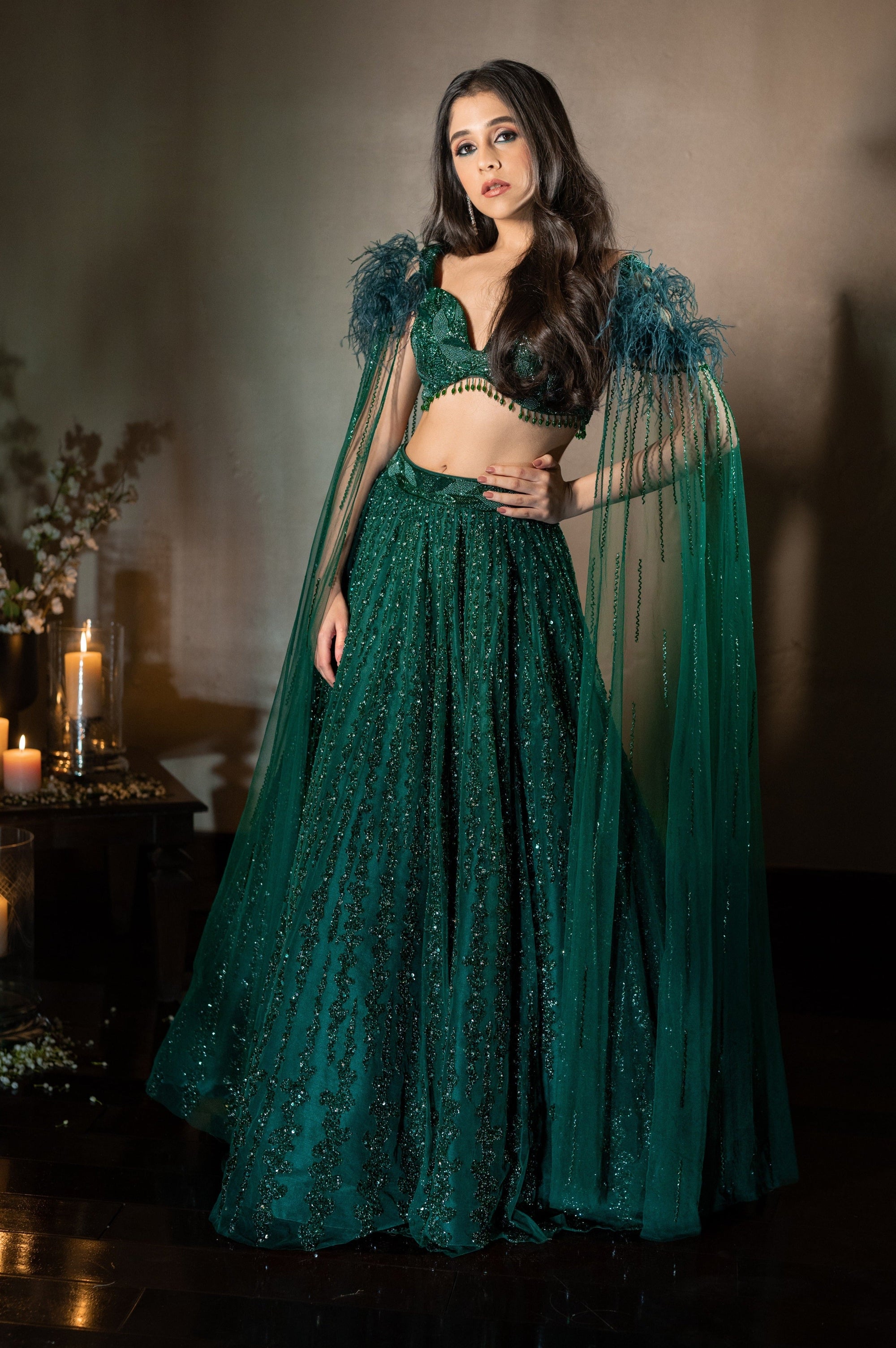 Gemma Green Lehenga