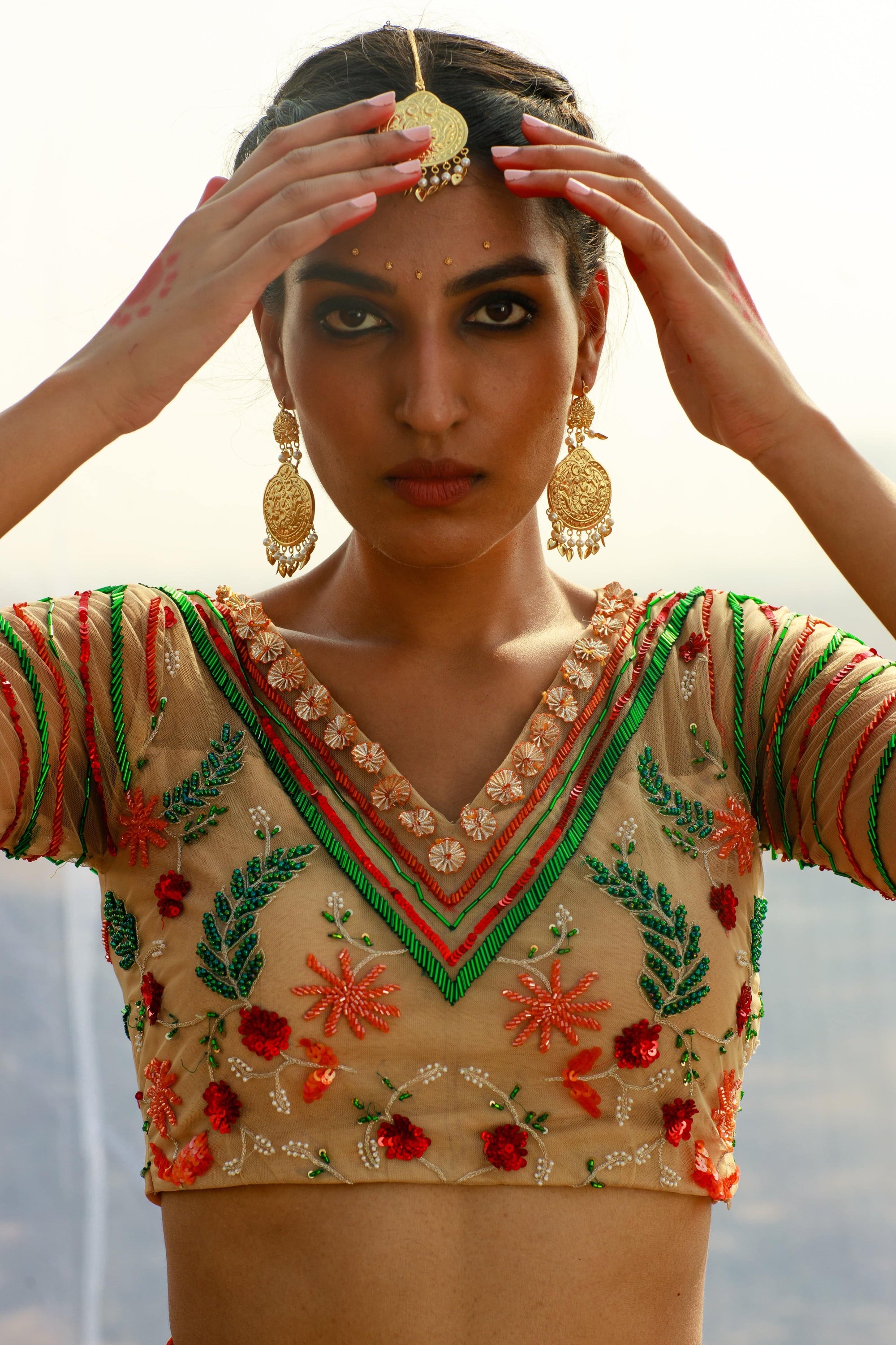 Georgette Bias Lehenga Set