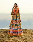 Georgette Featuring Paneled Lehenga Set