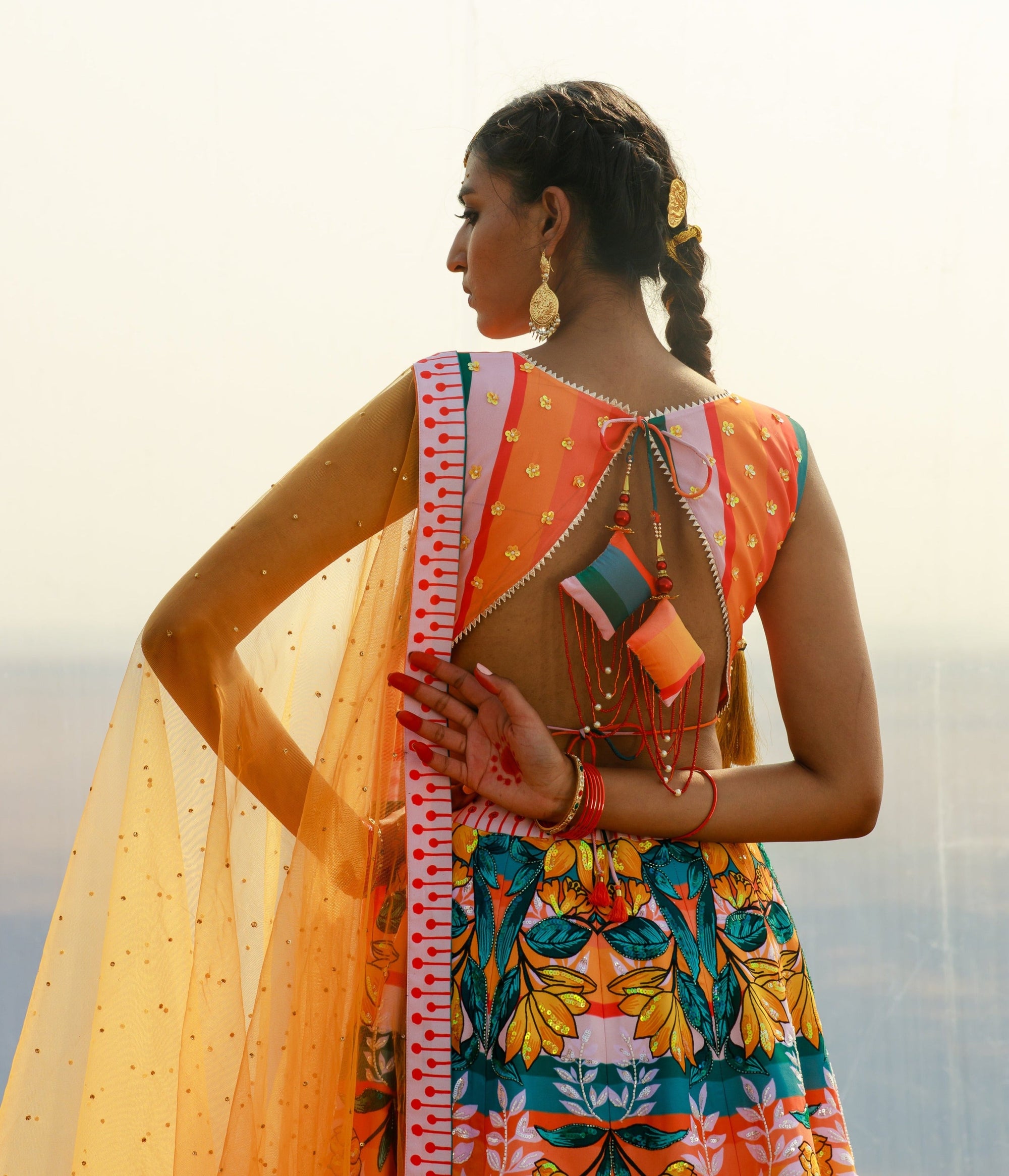 Georgette Featuring Paneled Lehenga Set