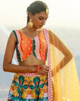 Georgette Featuring Paneled Lehenga Set