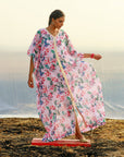 Georgette Kaftan With Separate Cotton Inner - kaftan dress