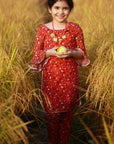Georgette Printed Kids Pant Suit Set - kids dress