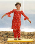 Georgette Printed Kids Pant Suit Set - kids dress