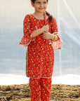 Georgette Printed Kids Pant Suit Set - kids dress