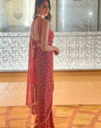 Georgette Printed Saree Set - georgette saree New Zealand