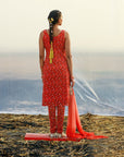 Georgette Printed Tunic With Matching churidar - indian wear for women