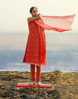 Georgette Printed Tunic With Matching churidar - indian wear for women