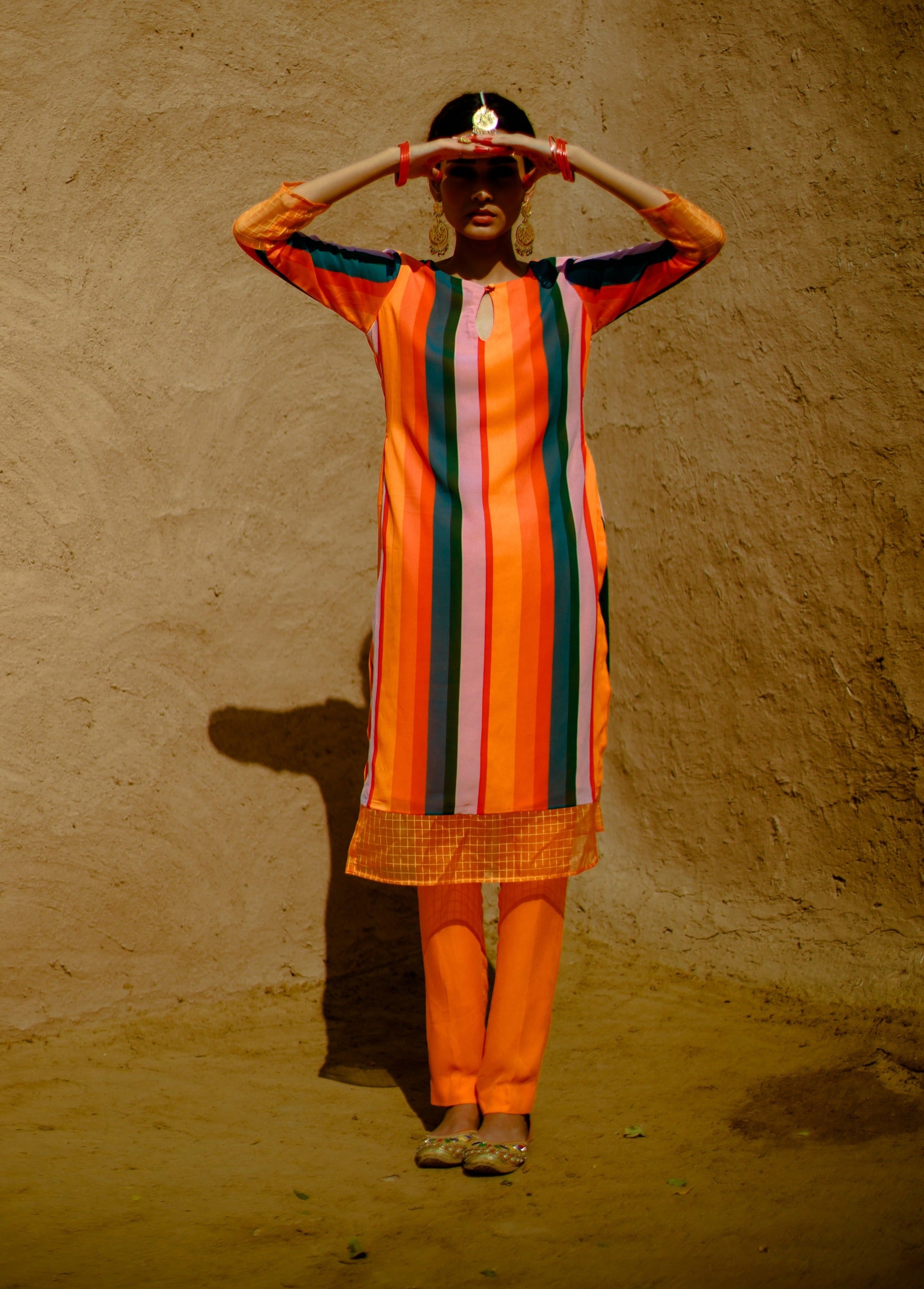 Georgette Tunic With Pants Set - indian attire for women