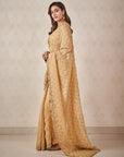 Gold Organza Saree - organza saree
