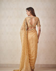 Gold Organza Saree - organza saree