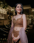 Gold Sequin Lehenga - designer lehenga